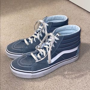 Sea foam blue high top vans